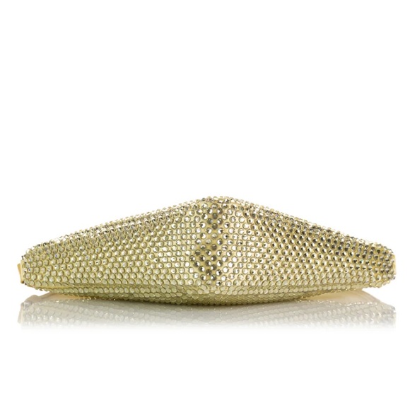 PRADA***Gold Crystal Pineapple Yellow Satin Triangle Bag***$2600 NWB - Picture 12 of 13